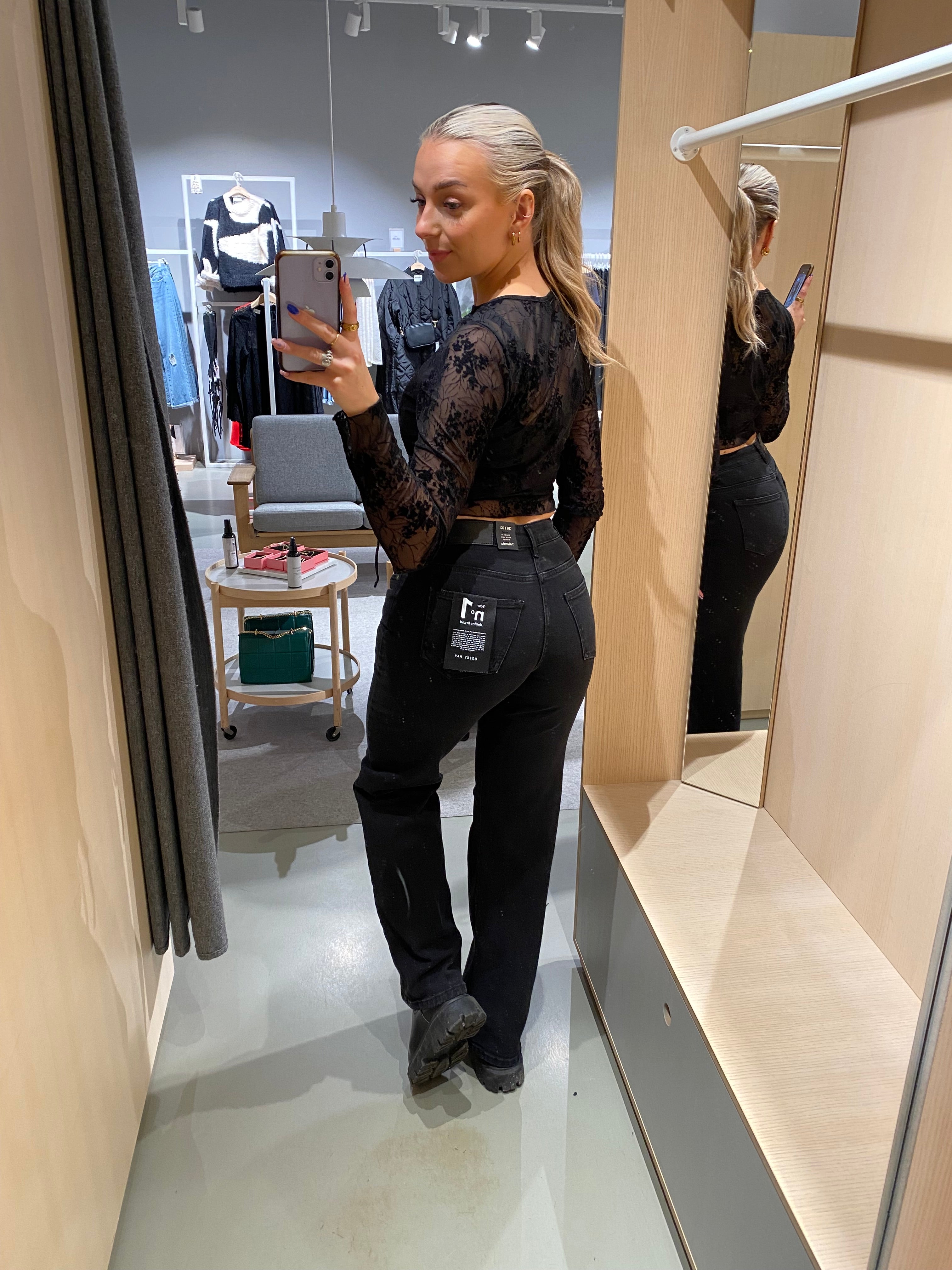 NMYOLANDA Jeans - Black Denim